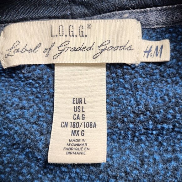 L.O.G.G. Label Of Graded Goods H&M Women's Hoodie Size L Full Zip Fleece Lined - Picture 5 of 7